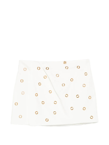  Pinko Kids Eyelet-embellishment Skirt - White 