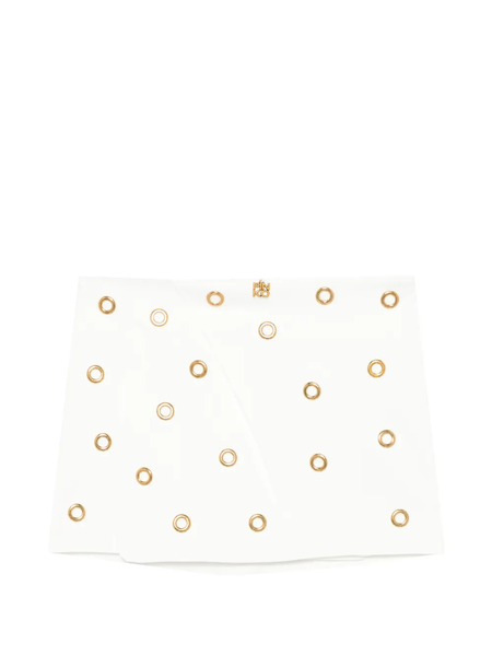  Pinko Kids Eyelet Mini Skirt - White 