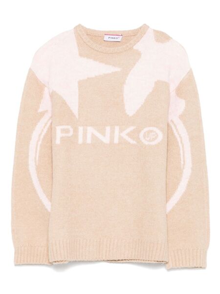  Pinko Kids Intarsia-knit Sweater - Brown 