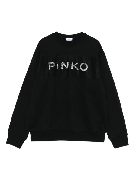  Pinko Kids Lace-panel Sweatshirt - Black 