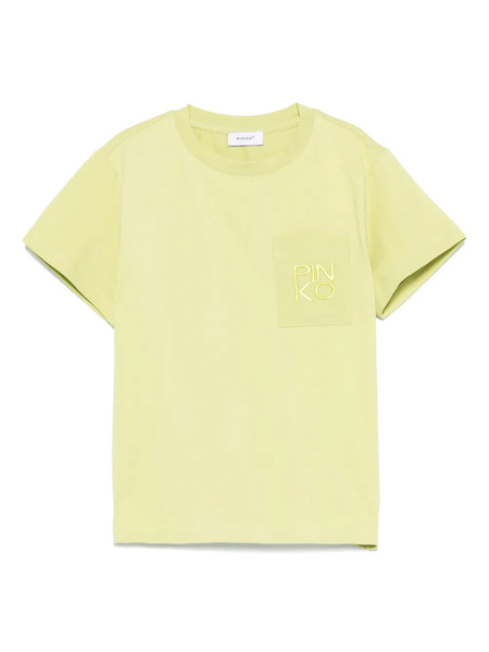  Pinko Kids Logo-embroidered T-shirt - Green 