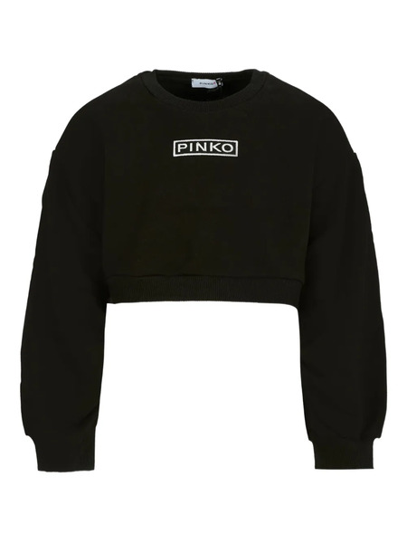  Pinko Kids Logo-embroidery Sweatshirt - Black 