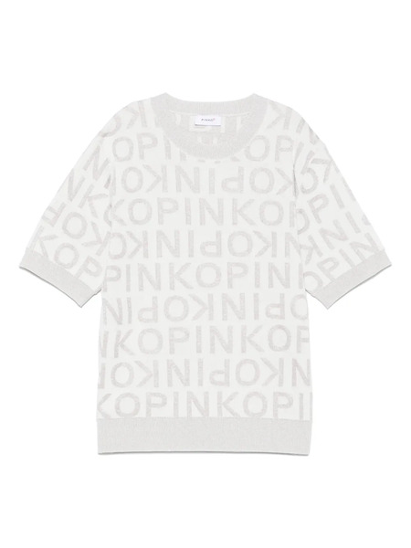  Pinko Kids Logo-jacquard T-shirt - Neutrals 