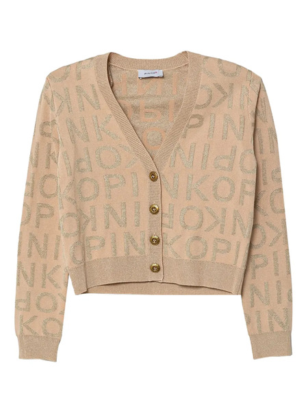  Pinko Kids Logo-print Button Cardigan - Neutrals 