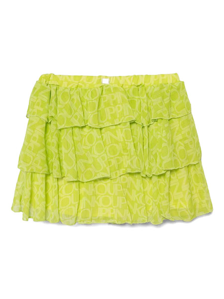  Pinko Kids Logo-print Skirt - Green 