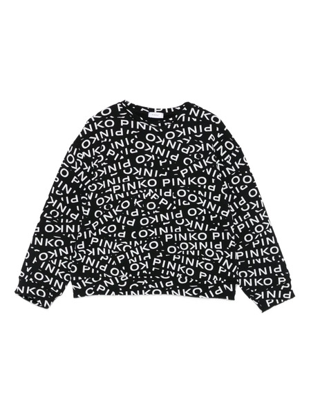  Pinko Kids Logo-print Sweatshirt - Black 