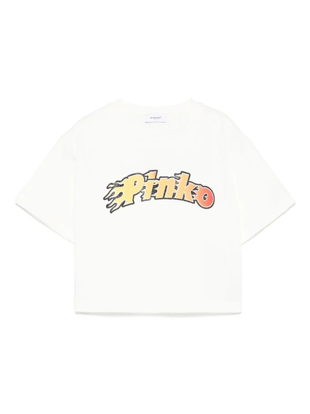  Pinko Kids Logo-print T-shirt - White 
