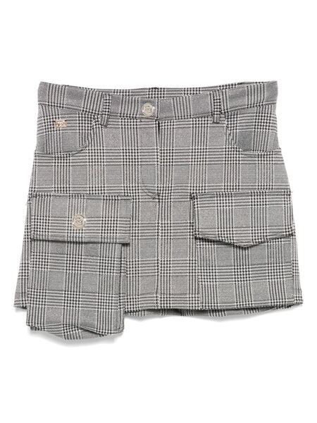  Pinko Kids Prince Of Wales-pattern Skirt - Black 