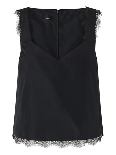  Pinko Lace-trimmed Top - Black 