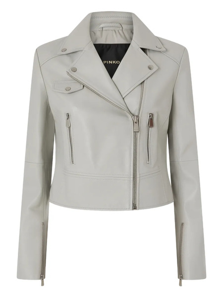  Pinko Leather Jacket - Grey 