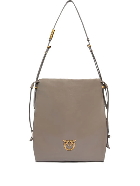  Pinko Leather Tote Bag - Grey 