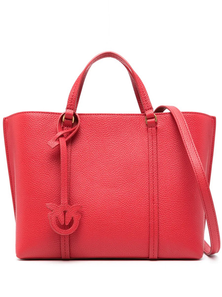 Pinko Leather Tote Bag - Red 
