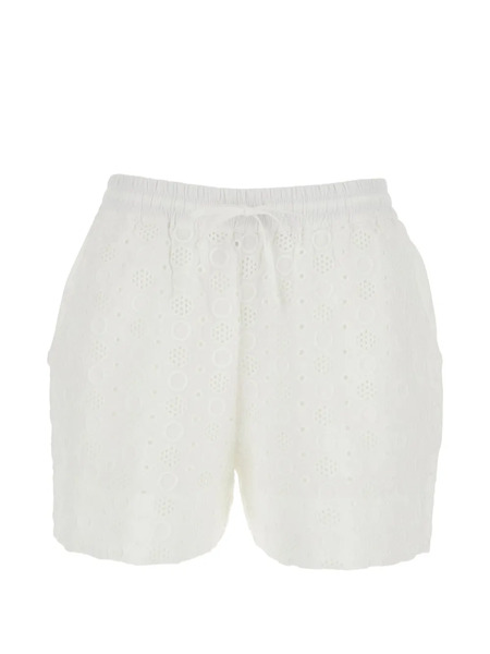  Pinko Liz Broderie-anglaise Drawstring Shorts - White 