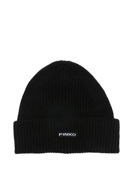  Pinko Logo-detail Beanie - Black 