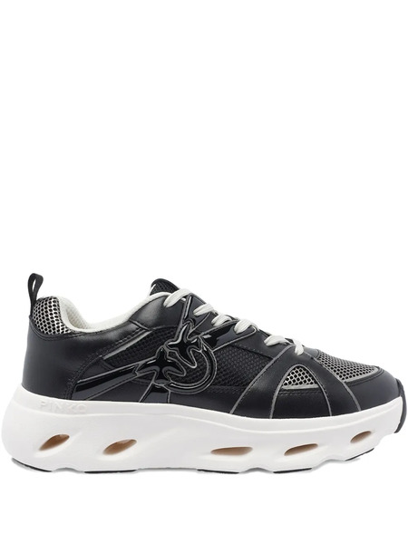  Pinko Logo-detail Mesh-upper Sneakers - Black 