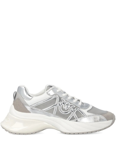  Pinko Logo-detail Sneakers - Silver 