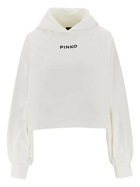  Pinko Logo-embroidered Hoodie - White 