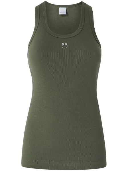  Pinko Logo-embroidered Tank Top - Green 