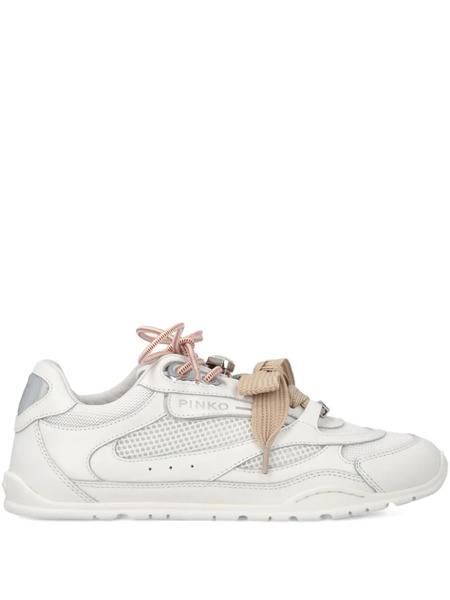  Pinko Logo-lettering Lace-up Sneakers - White 