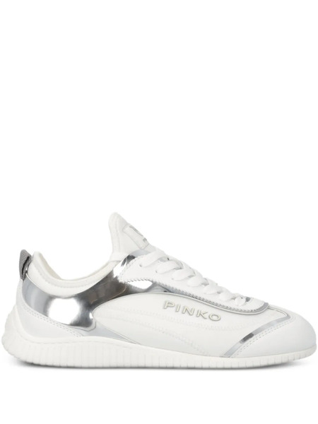  Pinko Logo-lettering Sneakers - White 