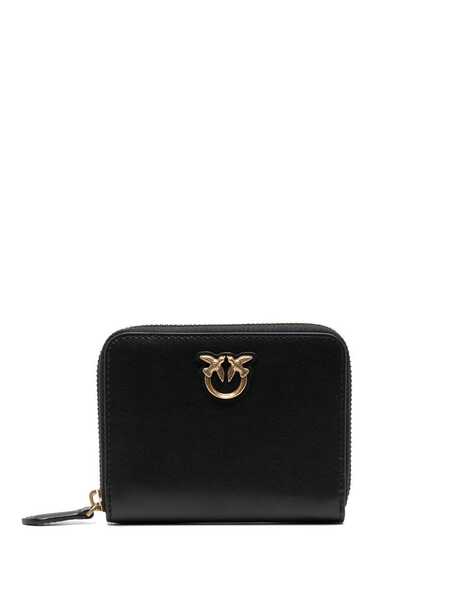  Pinko Logo-plaque Leather Wallet - Black 