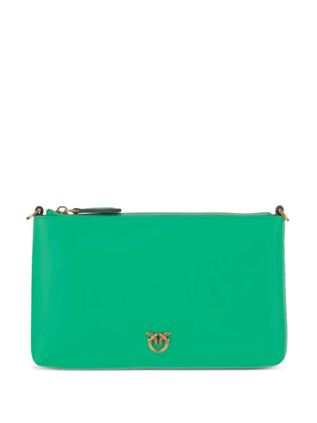  Pinko Logo-plaque Zip Clutch Bag - Green 