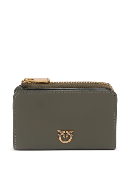  Pinko Logo Plaque Zip Wallet - Green 