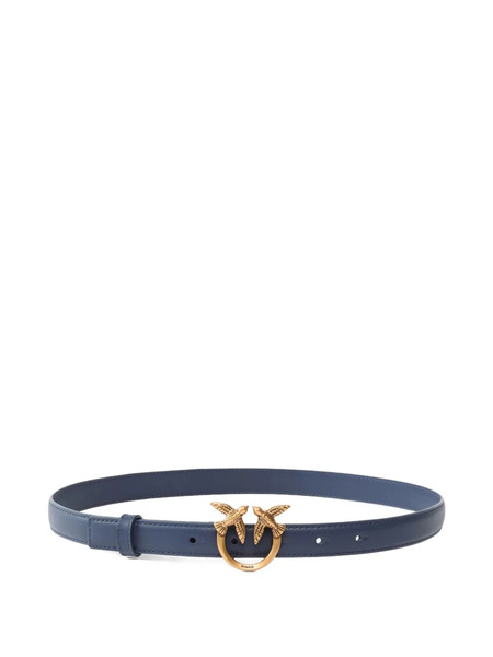  Pinko Love Berry Buckle Leather Belt - Blue 
