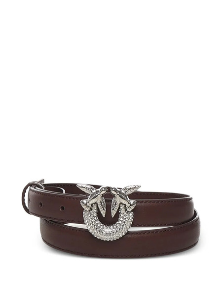  Pinko Love Birds Buckle-embellished Belt - Brown 