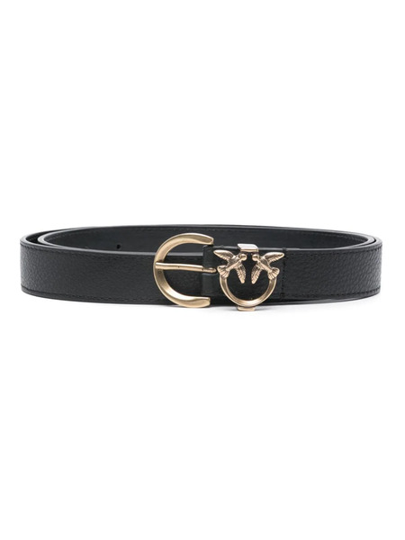  Pinko Love Birds-buckle Leather Belt - Black 