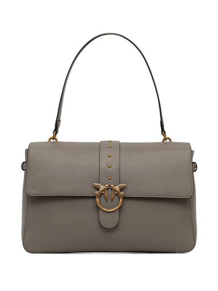  Pinko Maxi Love Stud-embellished Shoulder Bag - Grey 