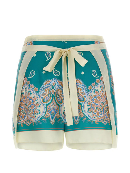  Pinko Merengue-print Shorts - Blue 