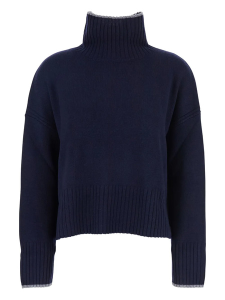 Pinko Merino-wool High-neck Sweater - Blue 