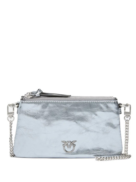  Pinko Metallic Double-zip Cross Body Bag - Blue 