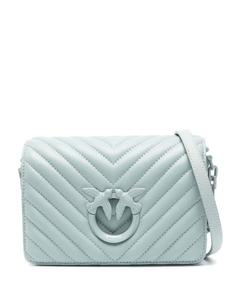  Pinko Mini Love Click Chevron Cross Body Bag - Blue 