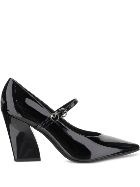  Pinko 80mm Pointed-toe Buckle Pumps - Black 