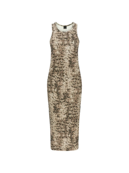  Pinko Novoli Printed Midi Dress - Neutrals 
