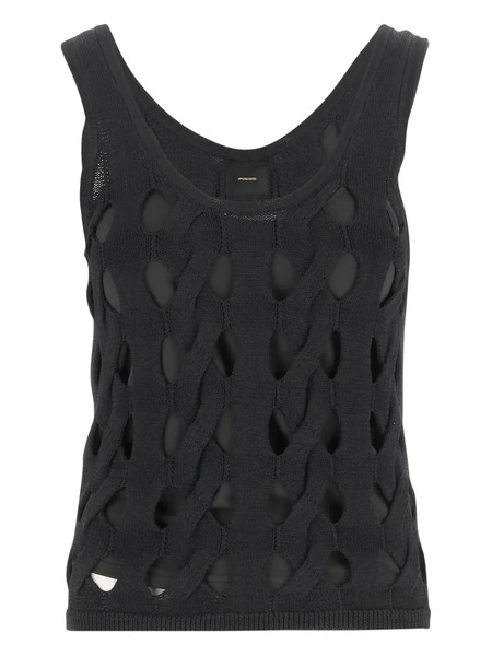  Pinko Open-knit Tank Top - Black 