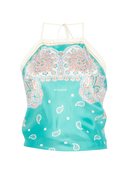  Pinko Paisley-pattern Top - Blue 