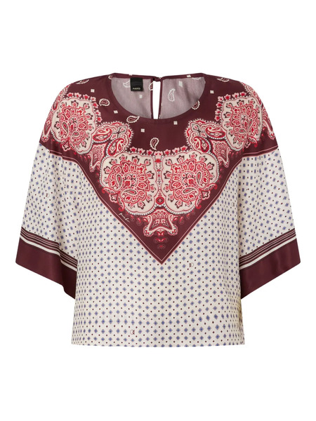  Pinko Patterned Tie Top - Neutrals 