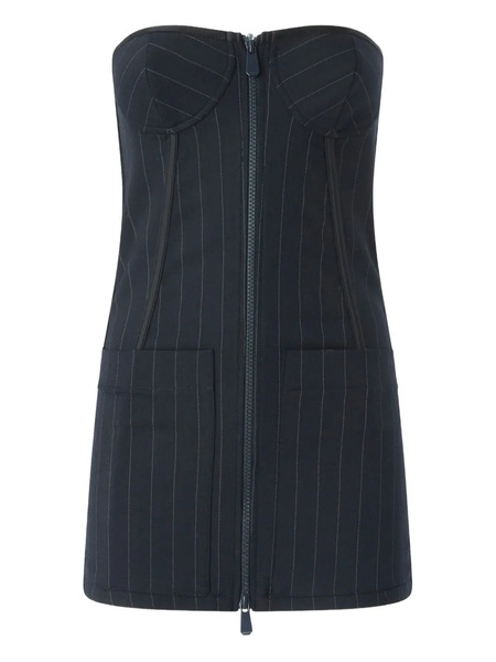 Pinko Pinstripe Zip-fastening Top - Blue 
