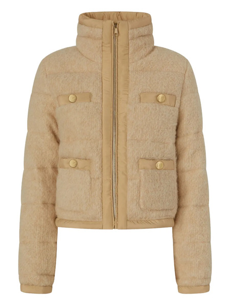  Pinko Quilted High-neck Jacket - Neutrals 