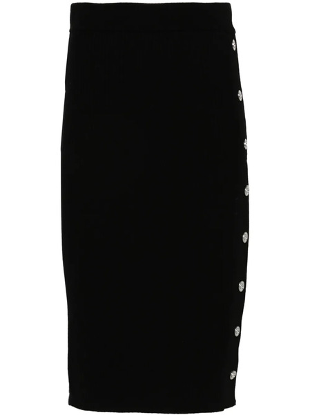  Pinko Ribbed-knit Midi Skirt - Black 
