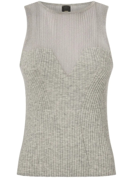  Pinko Ribbed Top - Grey 