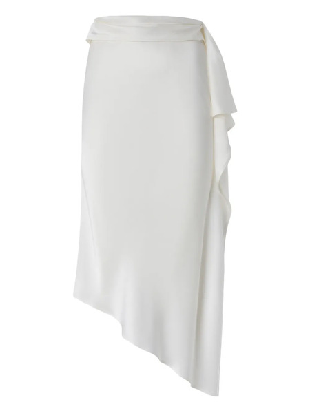  Pinko Ruffled Asymmetric Skirt - White 