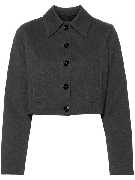  Pinko Single-breasted Cropped Jacket - Grey 