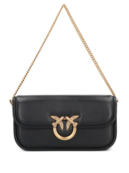  Pinko Small Love Birds Chain Shoulder Bag - Black 