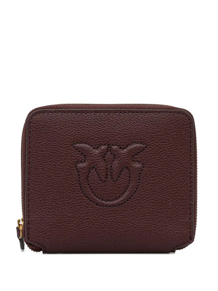  Pinko Small Square Leather Wallet - Brown 