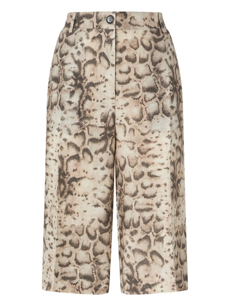  Pinko Snake-print Shorts - Neutrals 