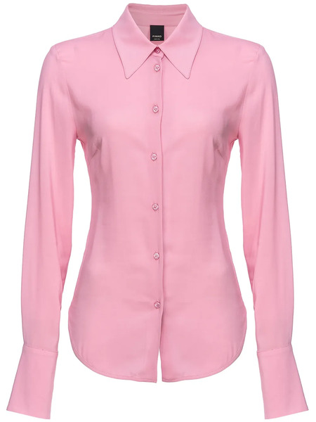  Pinko Spread-collar Semi-sheer Shirt 